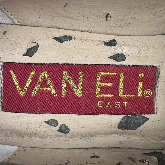 Vintage VAN ELi East Pumps Sz 6M Brown with 3 See-Through Stripes - Picture 6 of 12